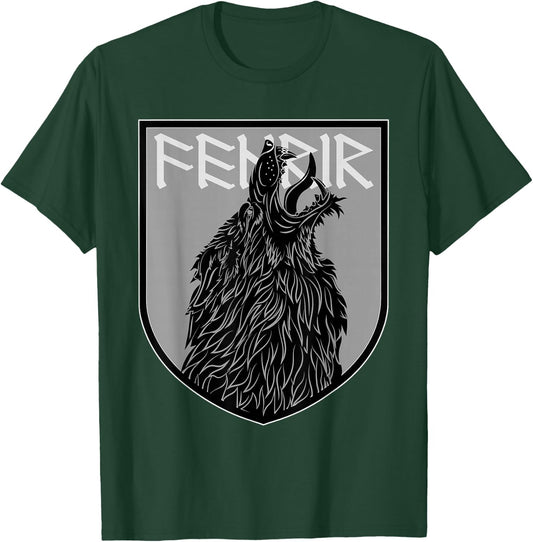Fenrir Shirt Norse Wolf Shirt Ragnarok Wolf T-Shirt - T-Shirt | Forest