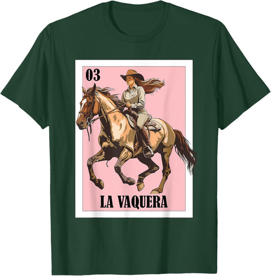 Funny Mexican Design for Horse Lovers - La Vaquera T-Shirt - T-Shirt | Forest