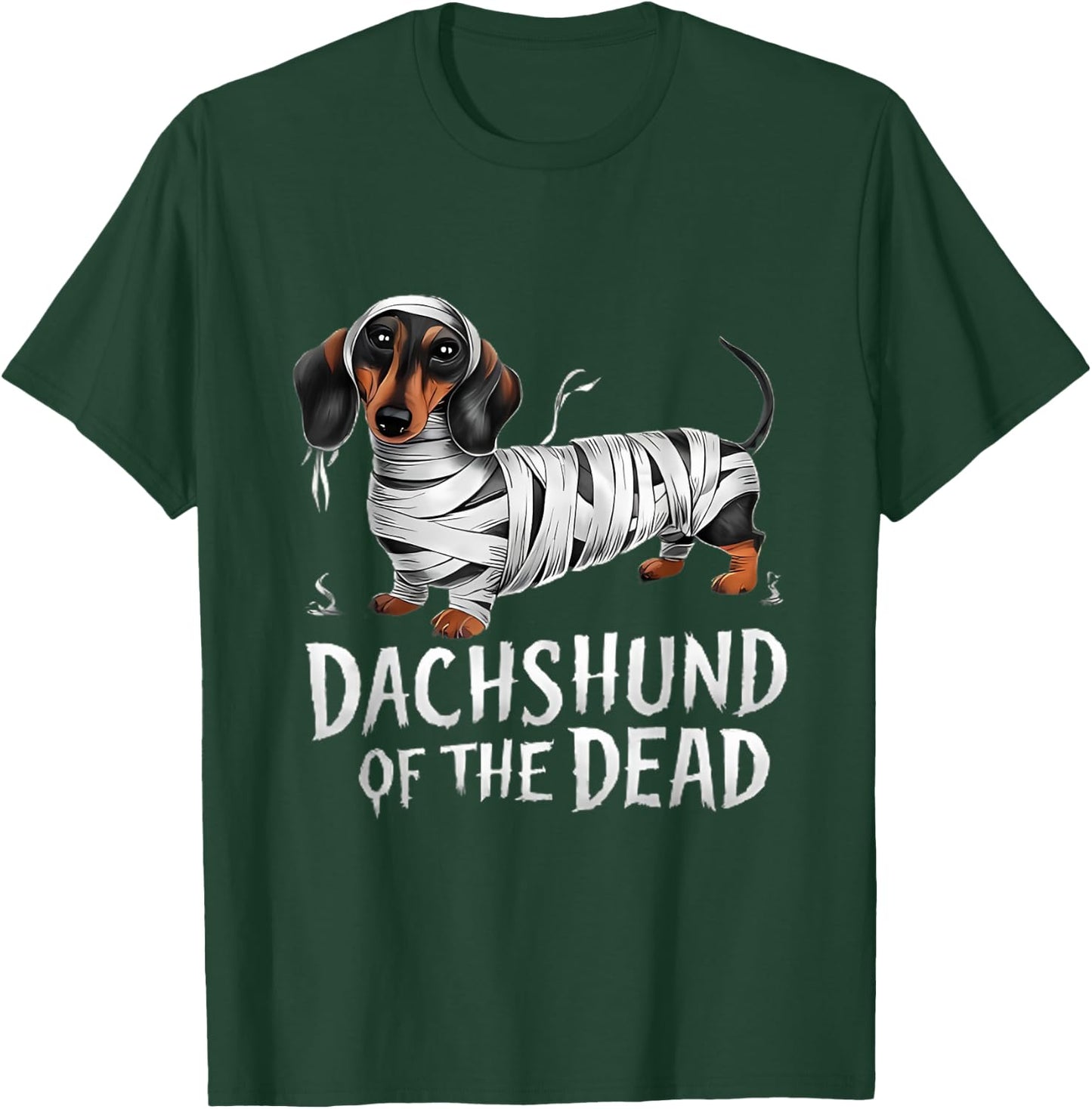 Dachshund of Dead Halloween Mummy Dog T-Shirt - T-Shirt | Forest