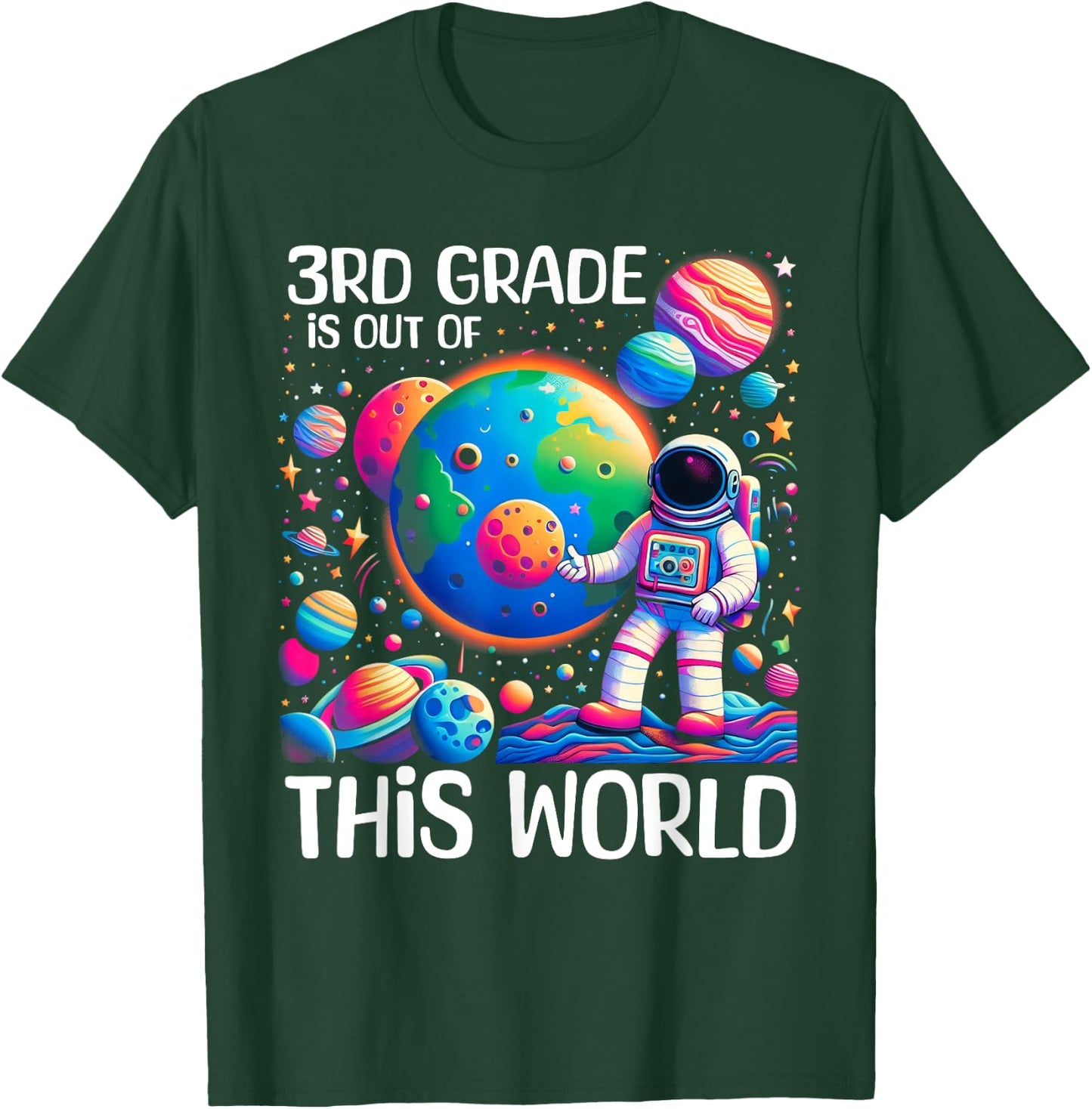 3rd grade Is Out Of This World Back To School Astronaut Kids T-Shirt - T-Shirt | Forest
