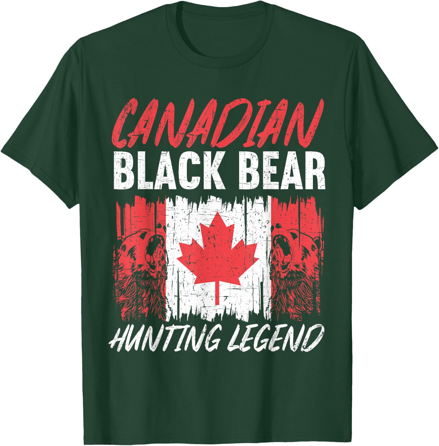 Canadian Black Bear Hunting Legend Canada Black Bear Hunting T-Shirt - T-Shirt | Forest