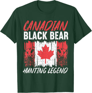 Canadian Black Bear Hunting Legend Canada Black Bear Hunting T-Shirt - T-Shirt | Forest