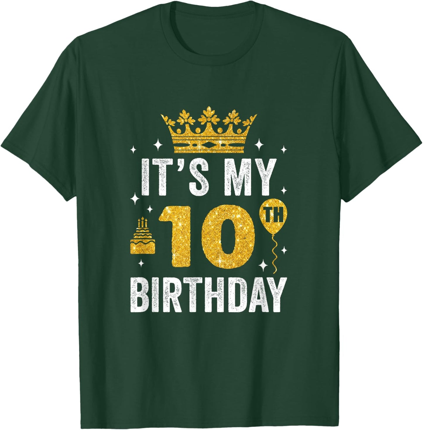 It's My 10Th Birthday Idea For 10 Years Boys And Girls T-Shirt - T-Shirt | Forest