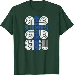 Sisu Finnish Flag Suomi Finland Protection Symbol Rune T-Shirt - T-Shirt | Forest