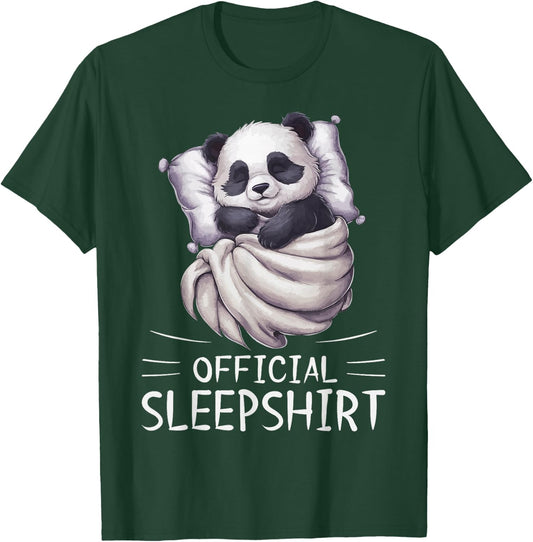 Panda Bear Animal Official Sleepshirt Pajamas Nightgown T-Shirt - T-Shirt | Forest