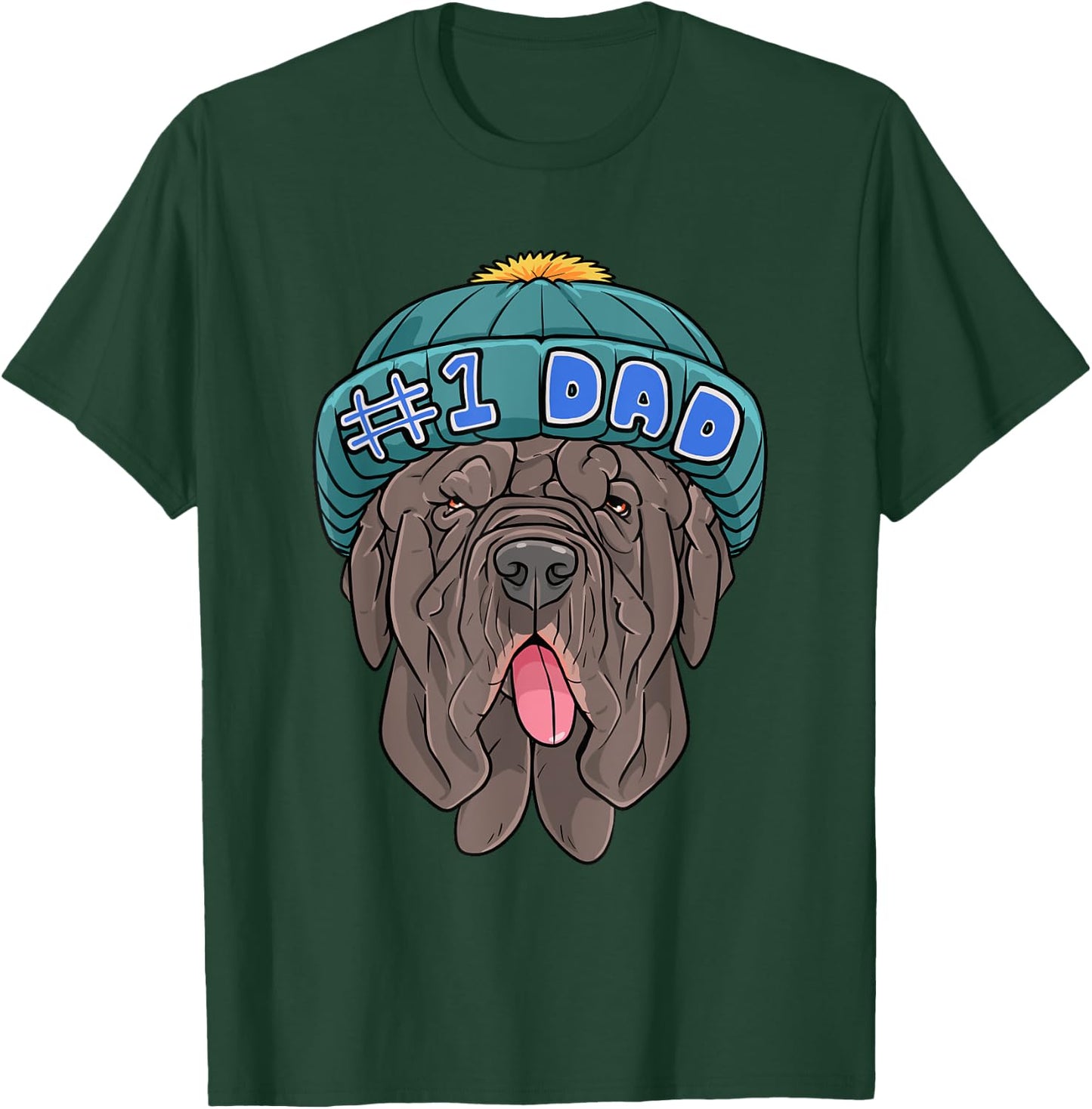 Neapolitan Mastiff #1 Dad Beanie Father's Day Dog T-Shirt - T-Shirt | Forest