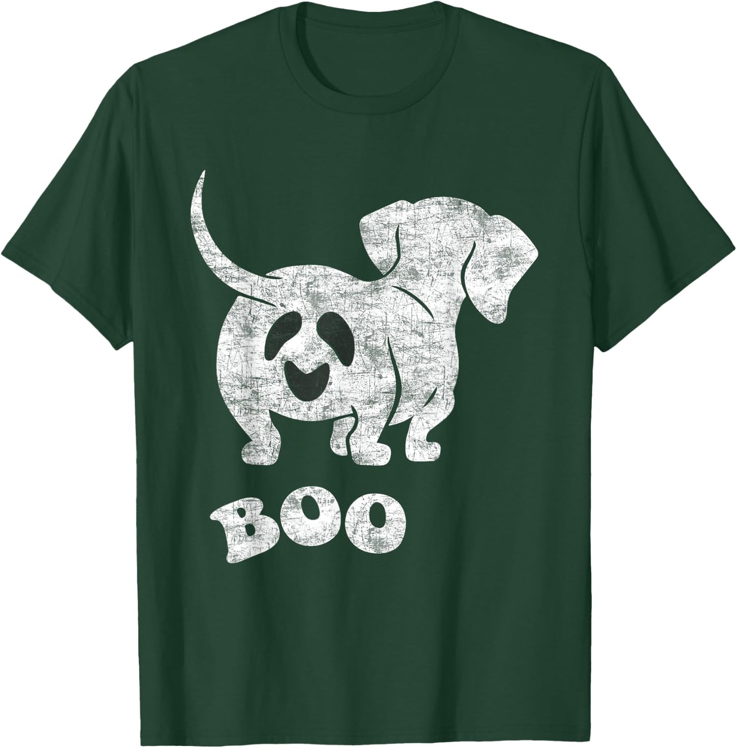 Boo Dachshund Spooky Dog Wiener Halloween Costume T-Shirt - T-Shirt | Forest