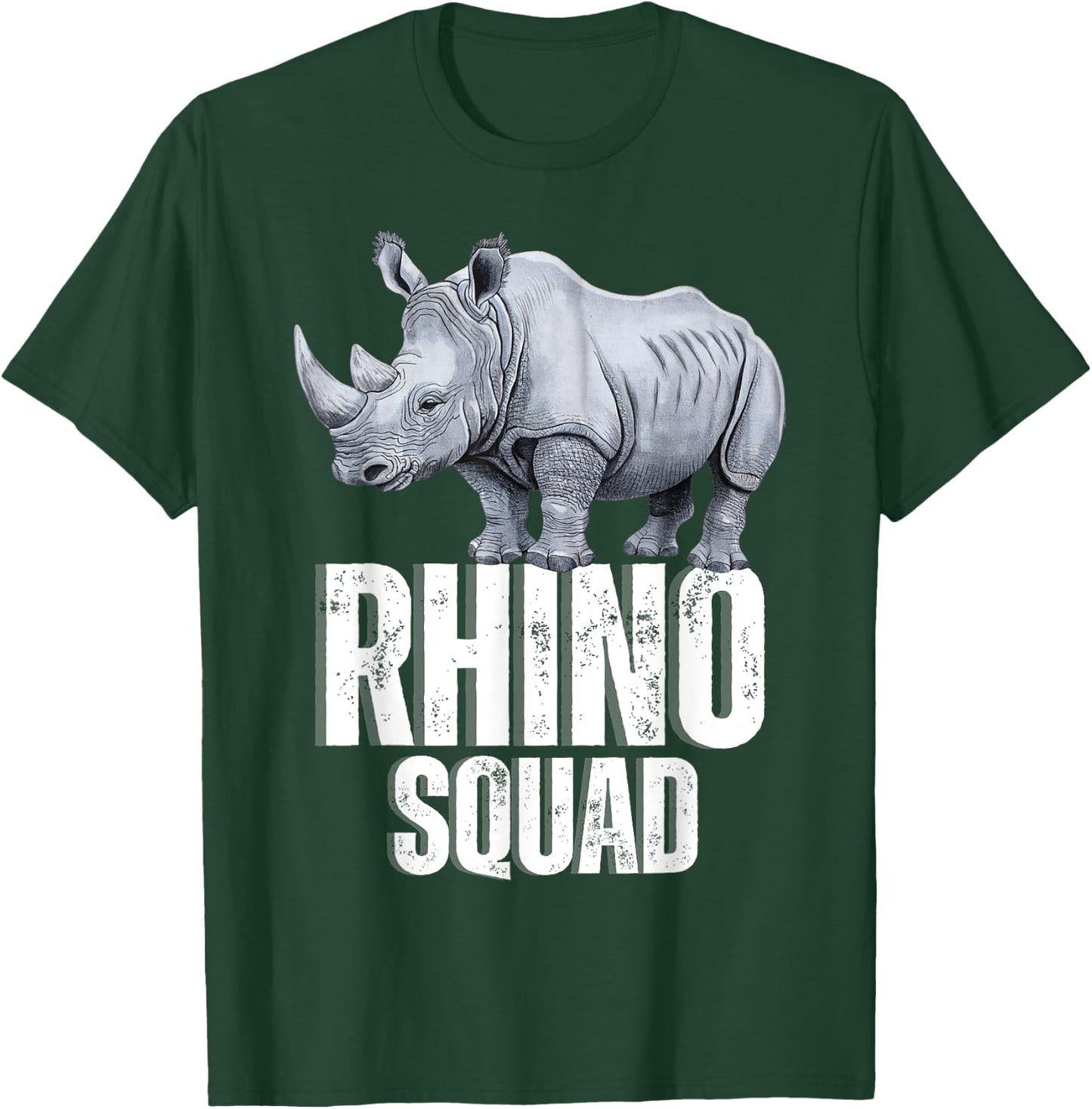 Rhino Squad Rhino Team Rhino Lover Rhinoceros Women Kids Men T-Shirt - T-Shirt | Forest