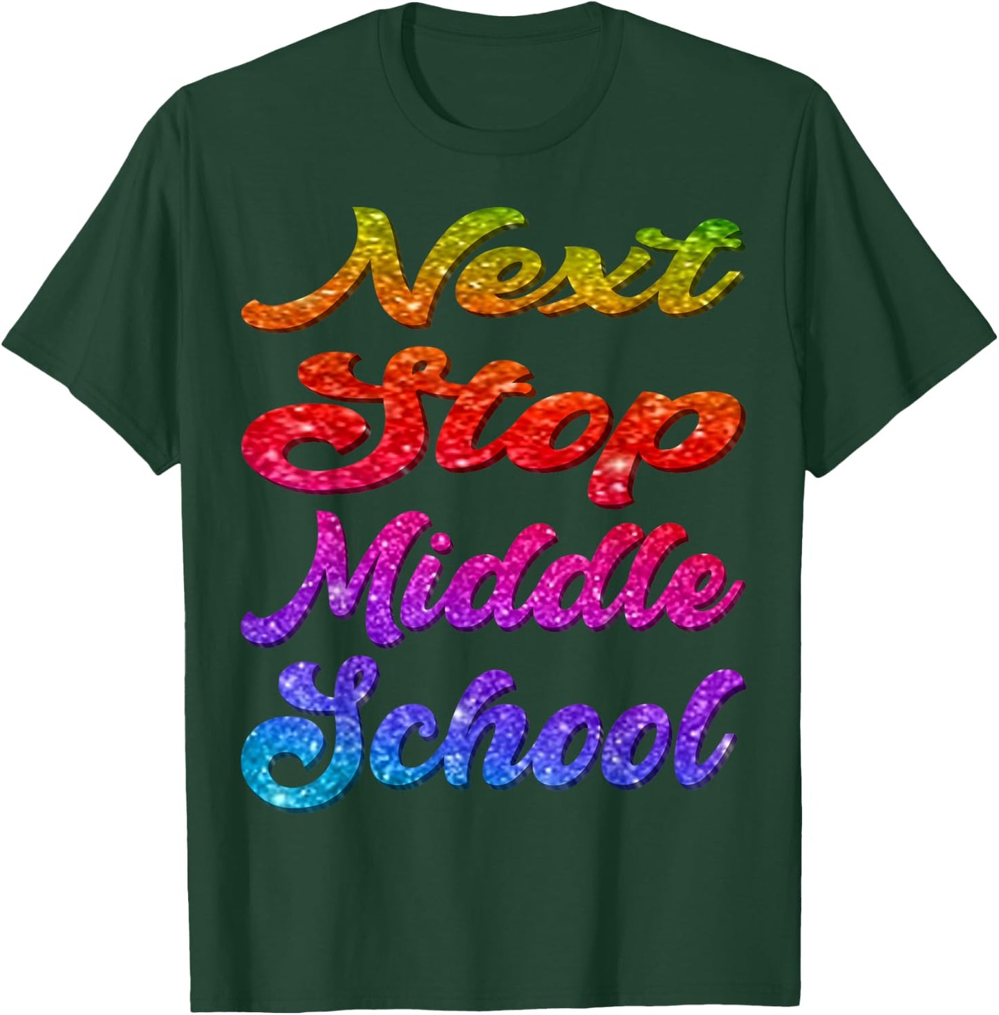 Next Stop Middle School Groovy Elementary School Graduation T-Shirt - T-Shirt | Forest