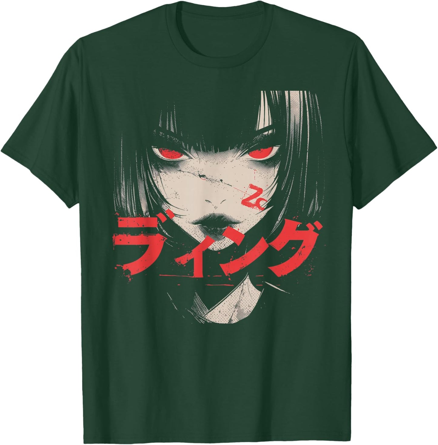 Goth Grunge Demon Anime Girl Waifu Horror Alt Aesthetic T-Shirt - T-Shirt | Forest