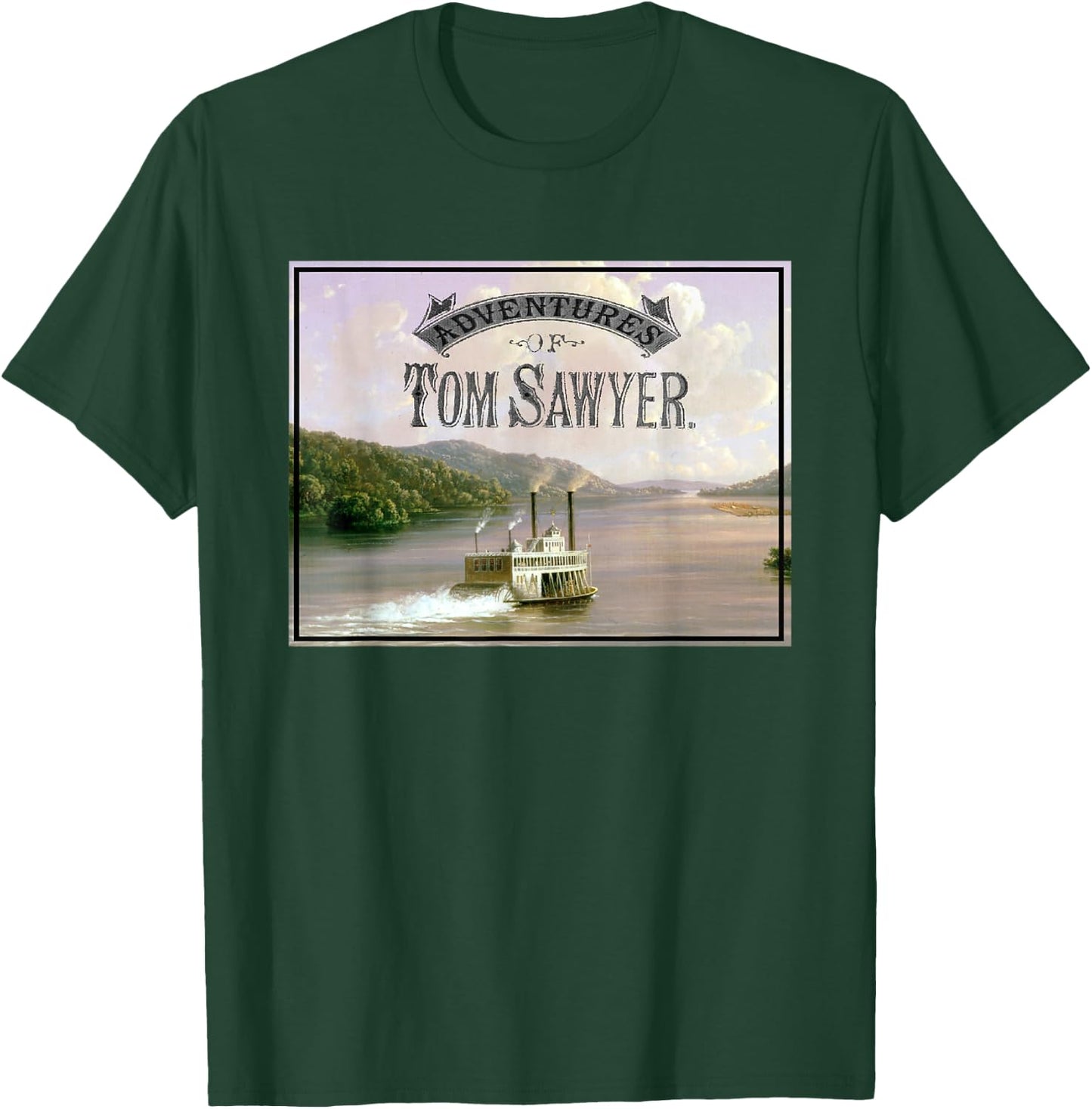 Tom Sawyer Adventures - Mississippi River Landscape T-Shirt - T-Shirt | Forest