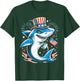 Patriotic Shark 4th of July Celebration T-Shirt - T-Shirt | Forest