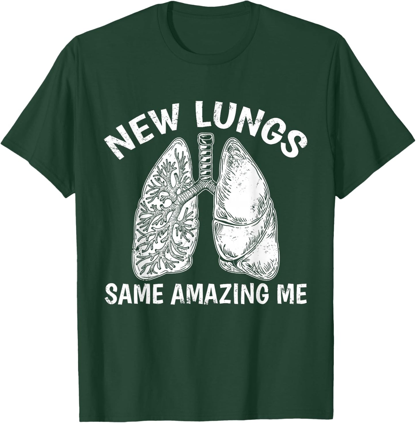 Lung Transplant Contains Recycled Parts Organ Recipient T-Shirt - T-Shirt | Forest