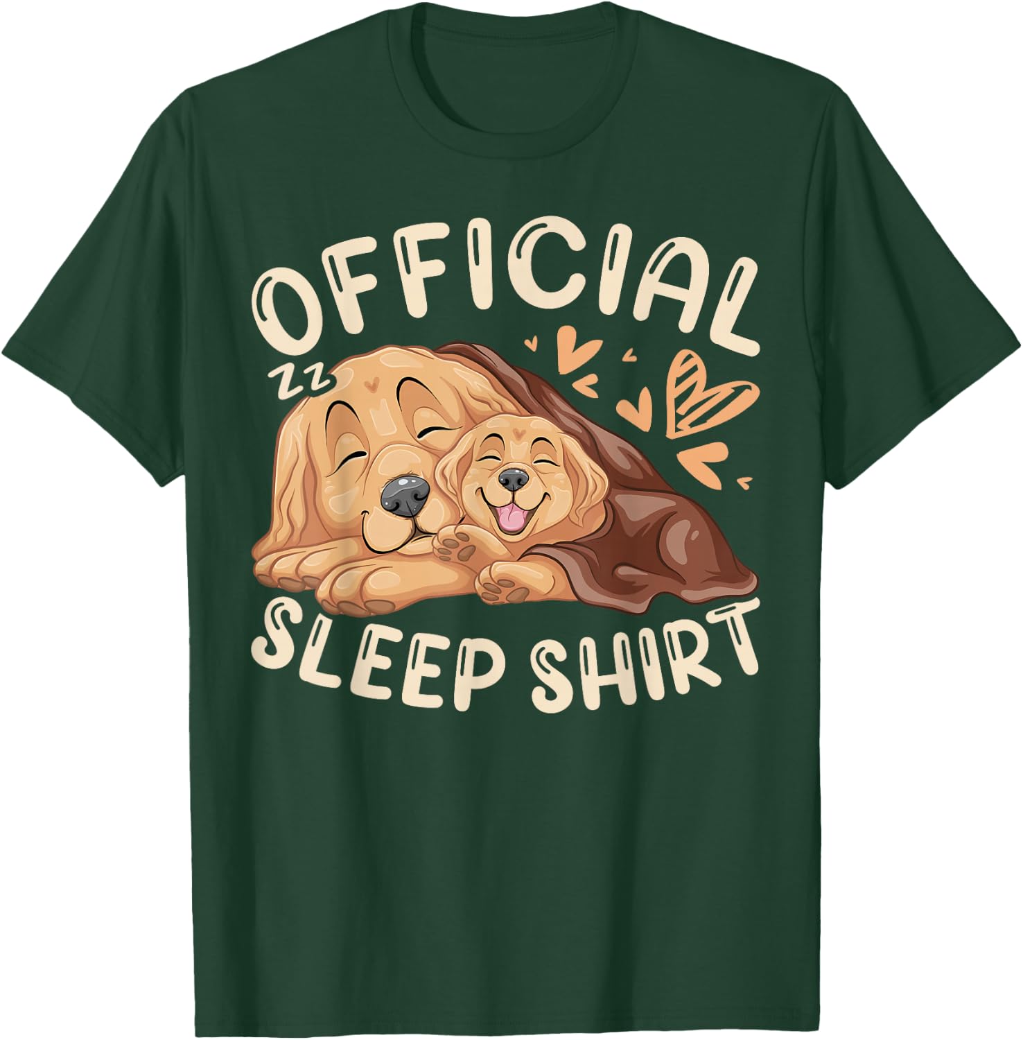 Official Sleep Shirt, Golden Retriever with Puppy T-Shirt - T-Shirt | Forest