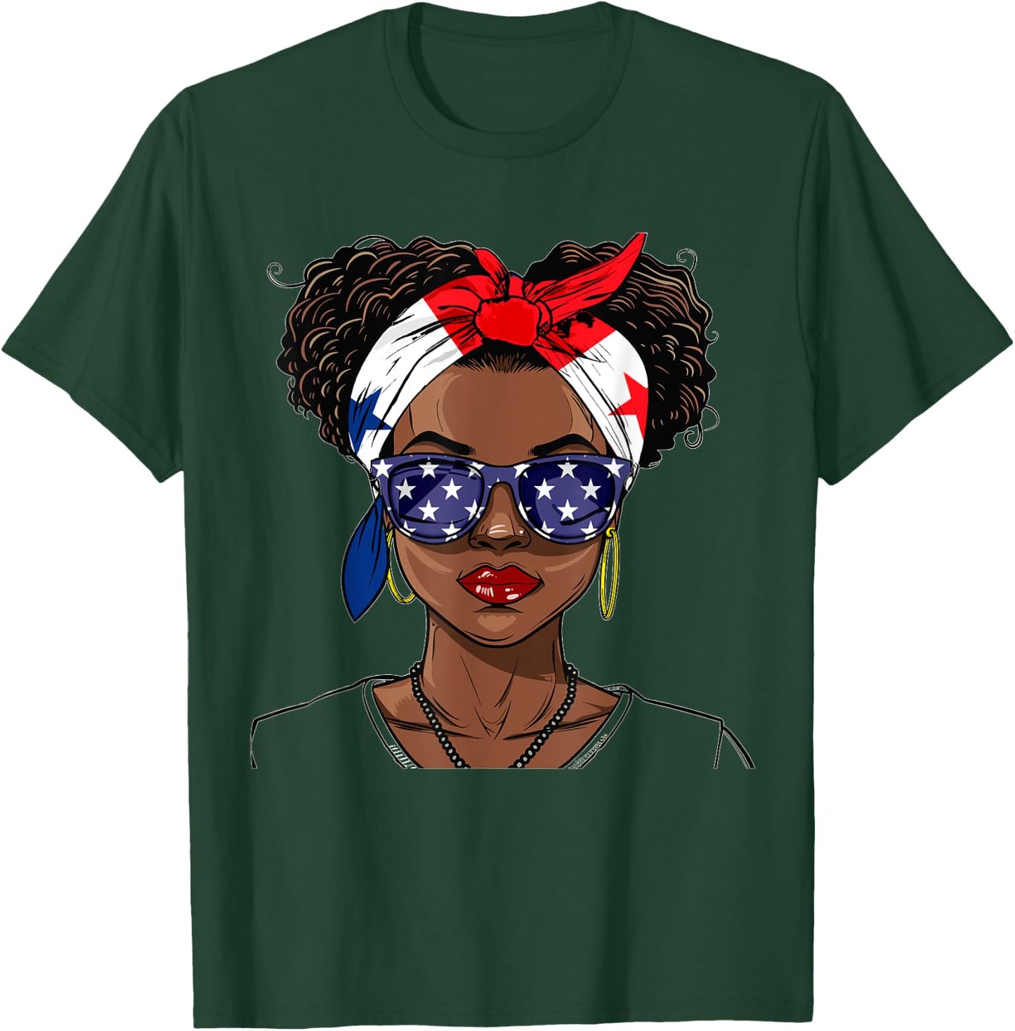 Panama Flag Outfit for Woman American Souvenirs Panamanian T-Shirt - T-Shirt | Forest