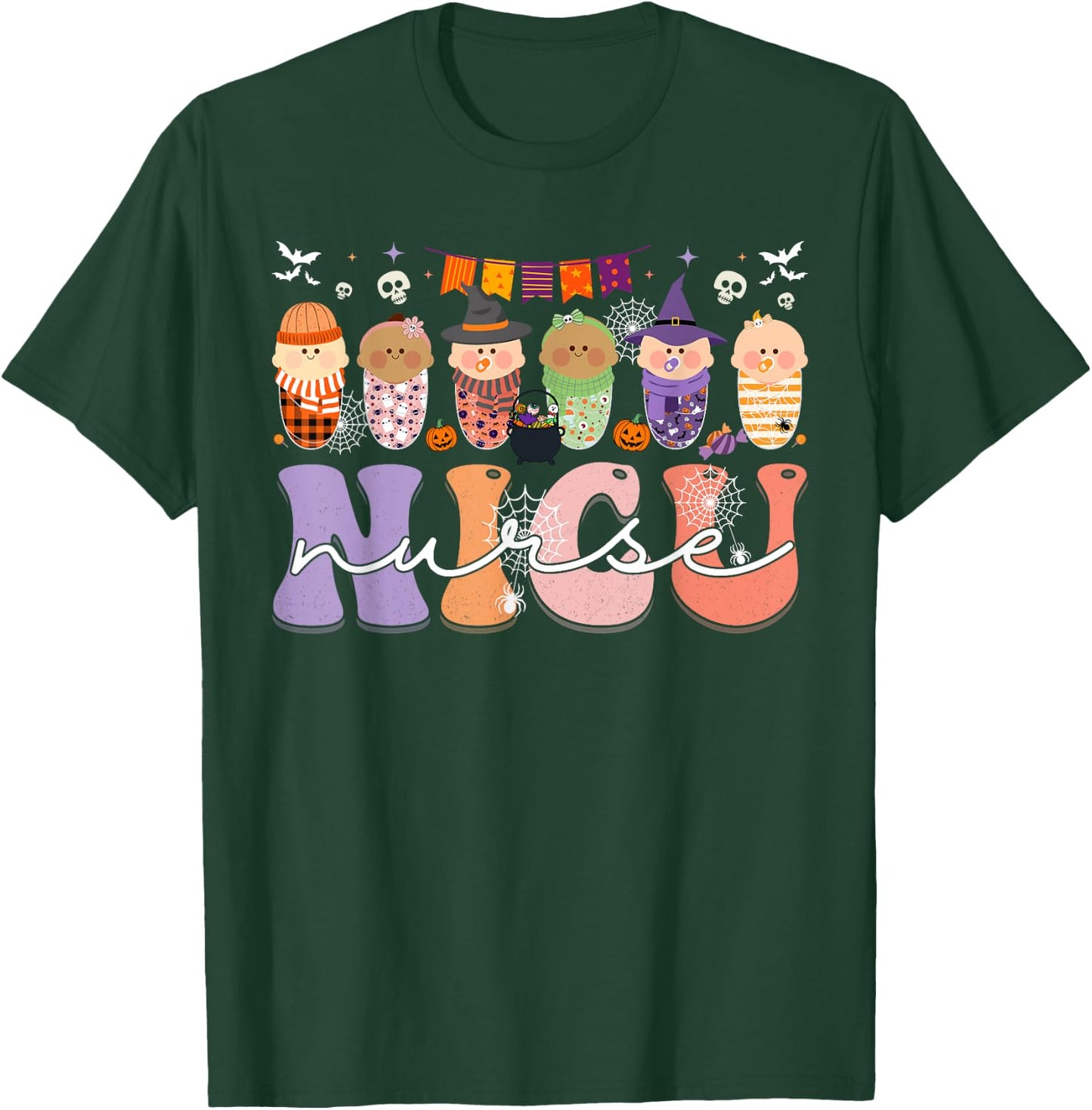 Neonatal Intensive Care Unit Nurse NICU Nurse Halloween T-Shirt - T-Shirt | Forest