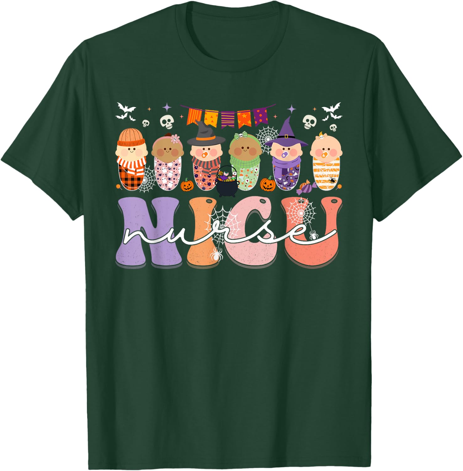 Neonatal Intensive Care Unit Nurse NICU Nurse Halloween T-Shirt - T-Shirt | Forest