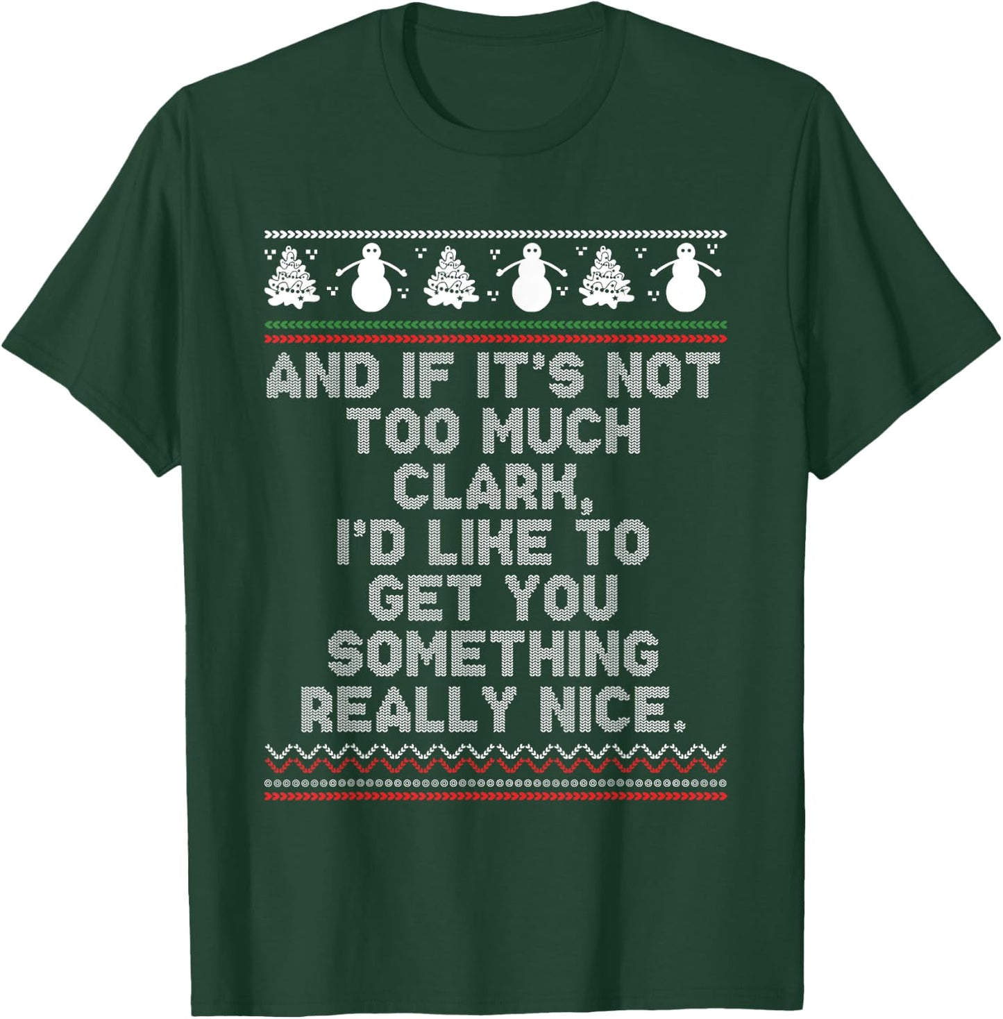Funny Ugly Christmas Sweater Winter Vacation Christmas Tree T-Shirt - T-Shirt | Forest
