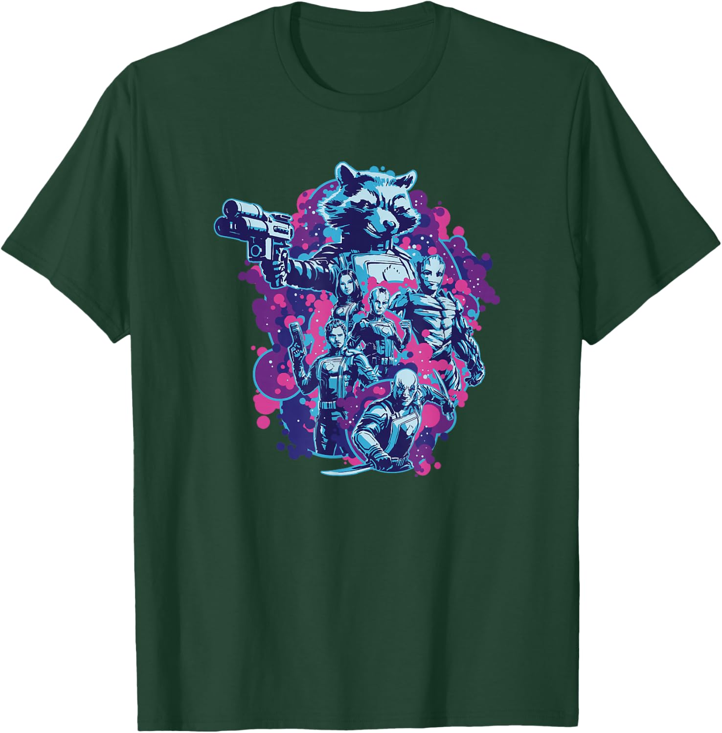 Marvel Guardians of the Galaxy Vol. 3 Vintage Bubble Poster T-Shirt - T-Shirt | Forest