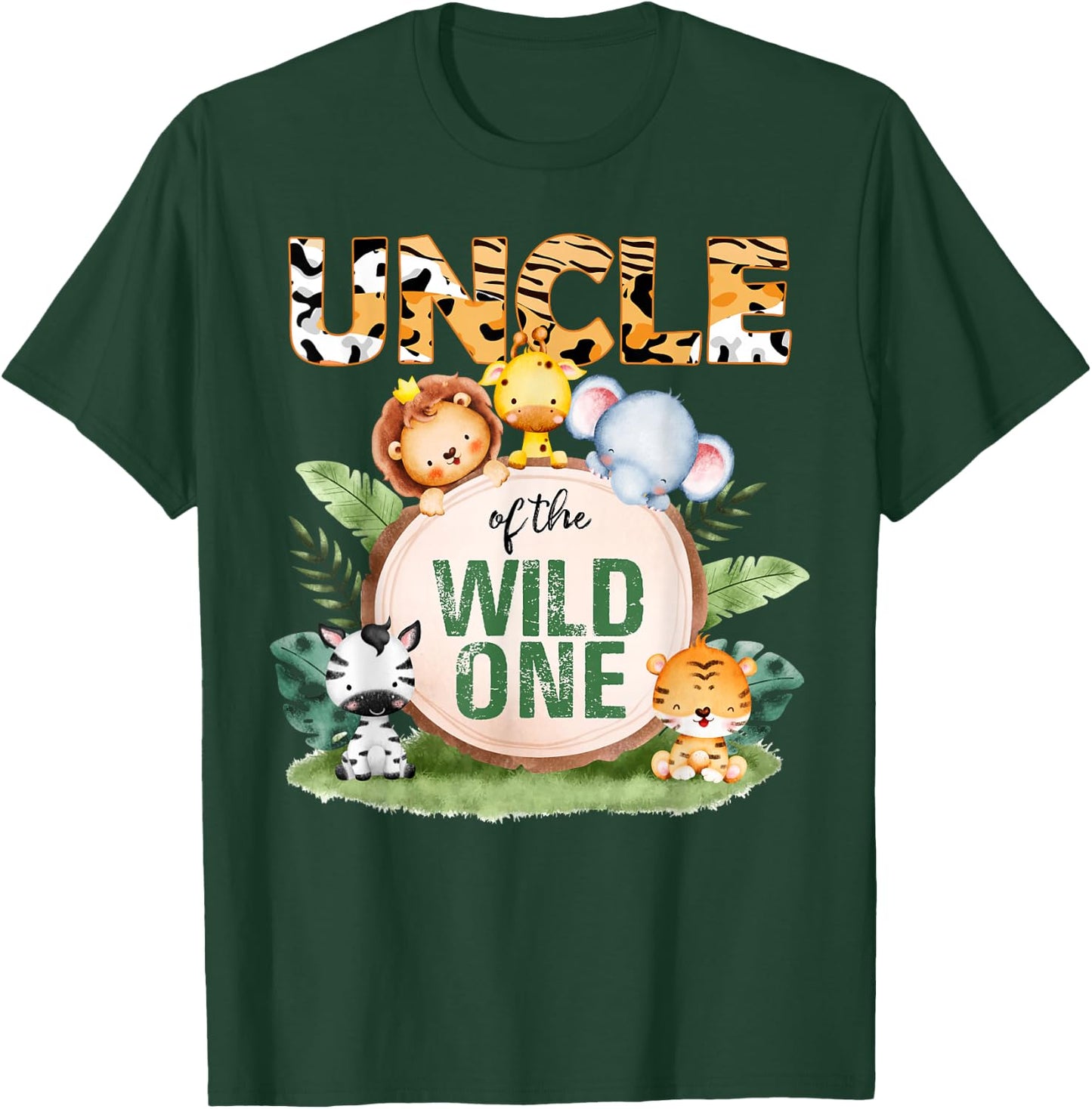 Uncle Of The Wild One 1st Birthday Safari Family Matching T-Shirt - T-Shirt | Forest
