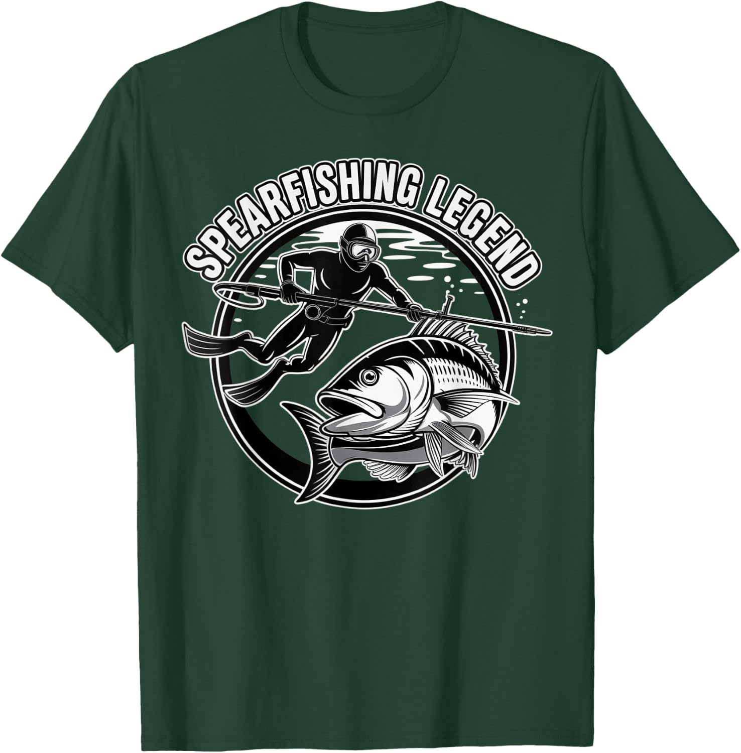 Spearfishing Legend Fisherman Fish Angler Spearfishing T-Shirt - T-Shirt | Forest