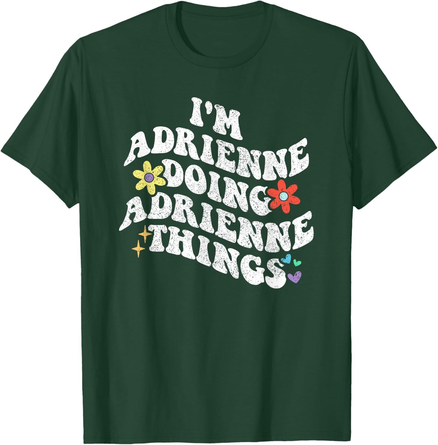 Retro Groovy Im ADRIENNE Doing ADRIENNE Things Funny T-Shirt - T-Shirt | Forest