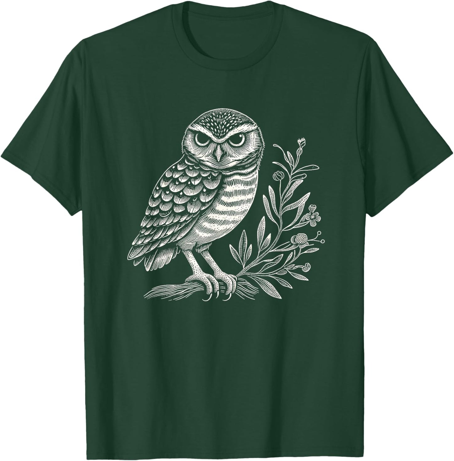 Burrowing Owl Graphic Art Design And Men T-Shirt - T-Shirt | Forest