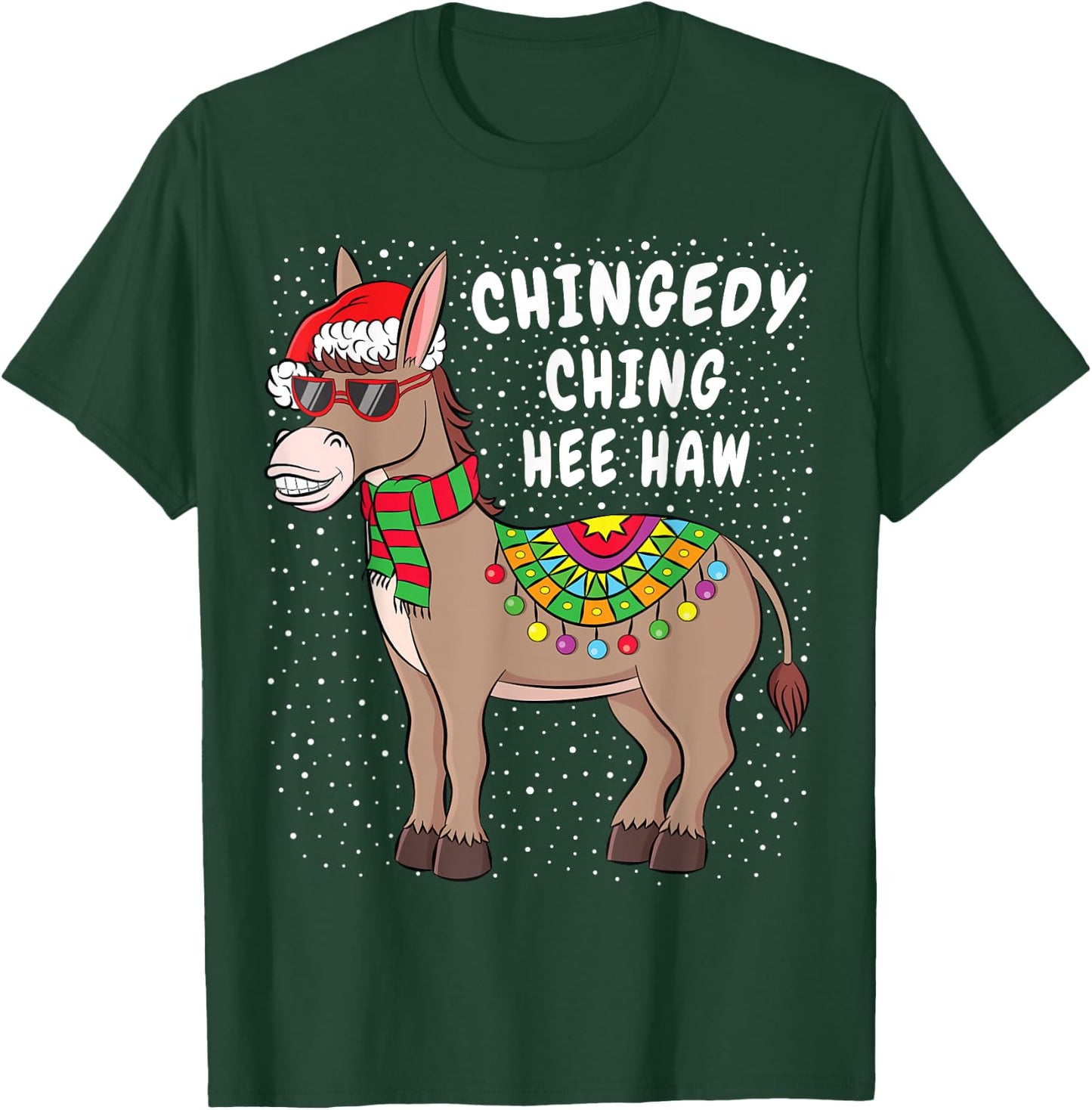 Christmas Donkey Funny American Italian Xmas Gift T-Shirt - T-Shirt | Forest