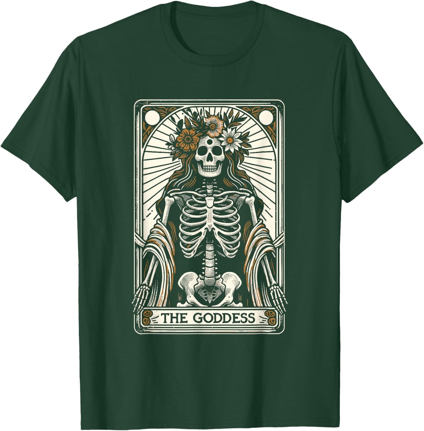 Tarot Card Goth Occult Gifts & Accessories -Youth Black Modern Gothic The Goddess Small T-Shirt - T-Shirt | Forest