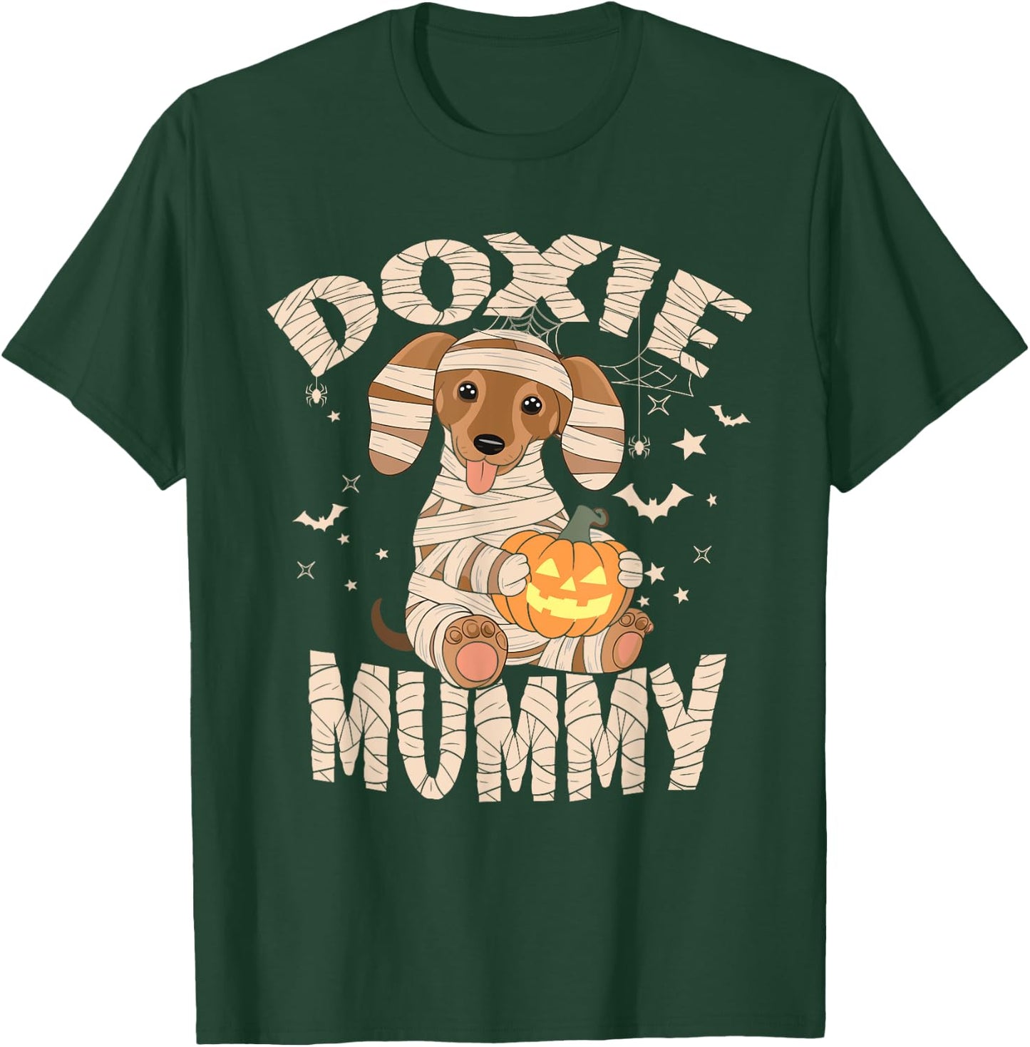 Dachshund Dog Lover Lazy Halloween Costume Doxie Mummy Women Kids T-Shirt - T-Shirt | Forest