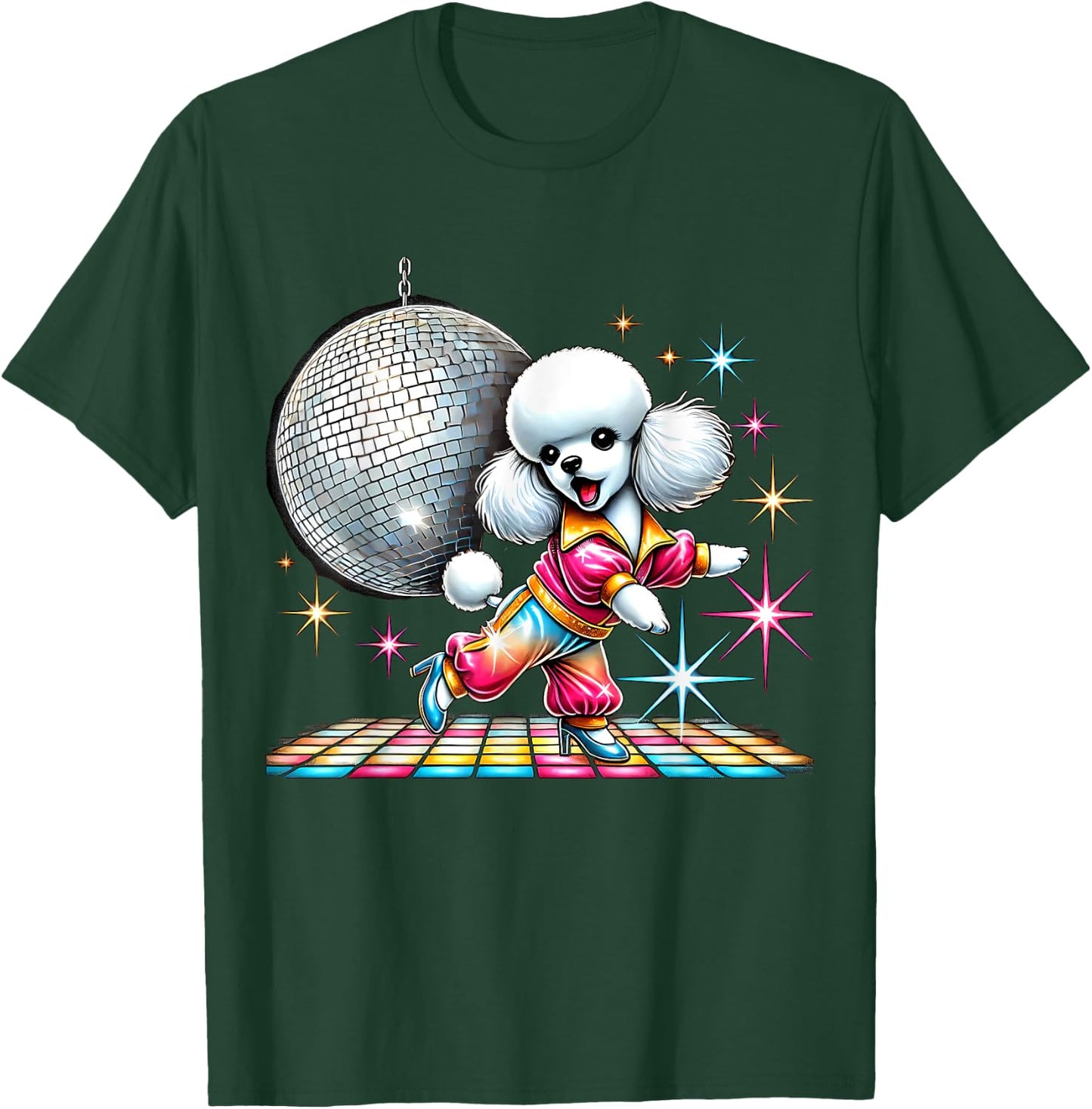 Aesthetic Toy Poodle Disco T-Shirt - T-Shirt | Forest