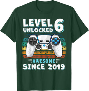 6 Year Old BDay Decorations Son Boy 6yr 2020 6th Birthday T-Shirt - T-Shirt | Forest