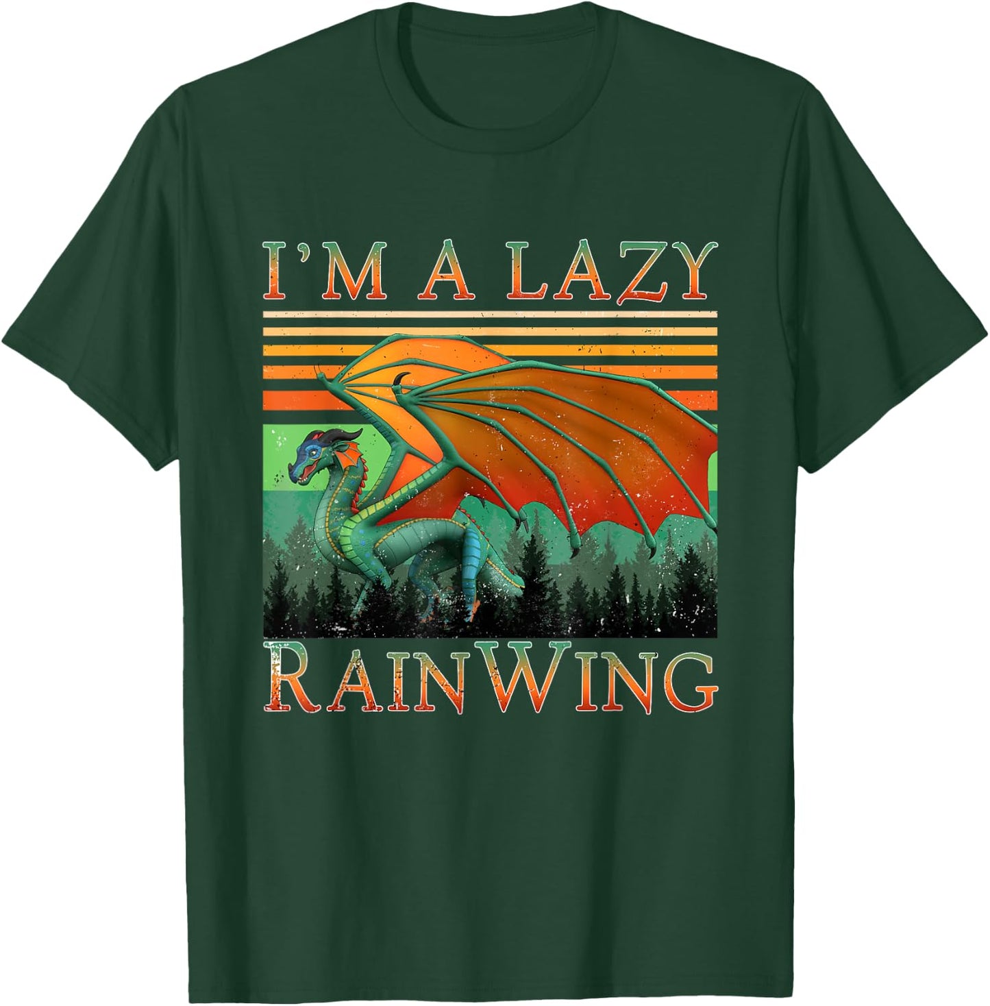 Classic Arts Dragon Animal I'm Lazy Cute Pet Cartoon Lovers T-Shirt - T-Shirt | Forest