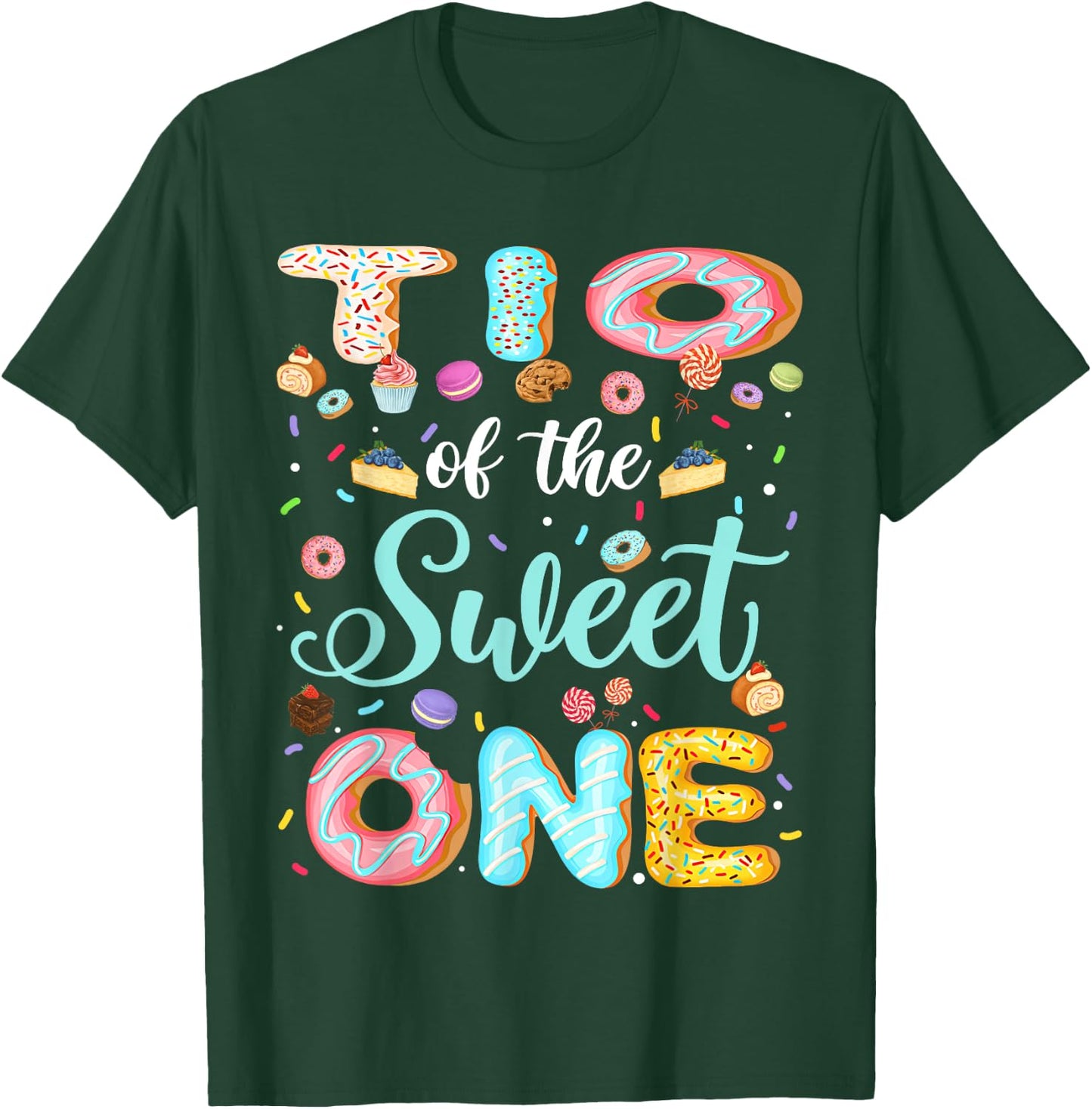 Tio Of The Sweet One 1St Birthday Donut Party T-Shirt - T-Shirt | Forest
