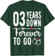 3 Years Down Forever To Go - Couple 3rd Wedding Anniversary T-Shirt - T-Shirt | Forest