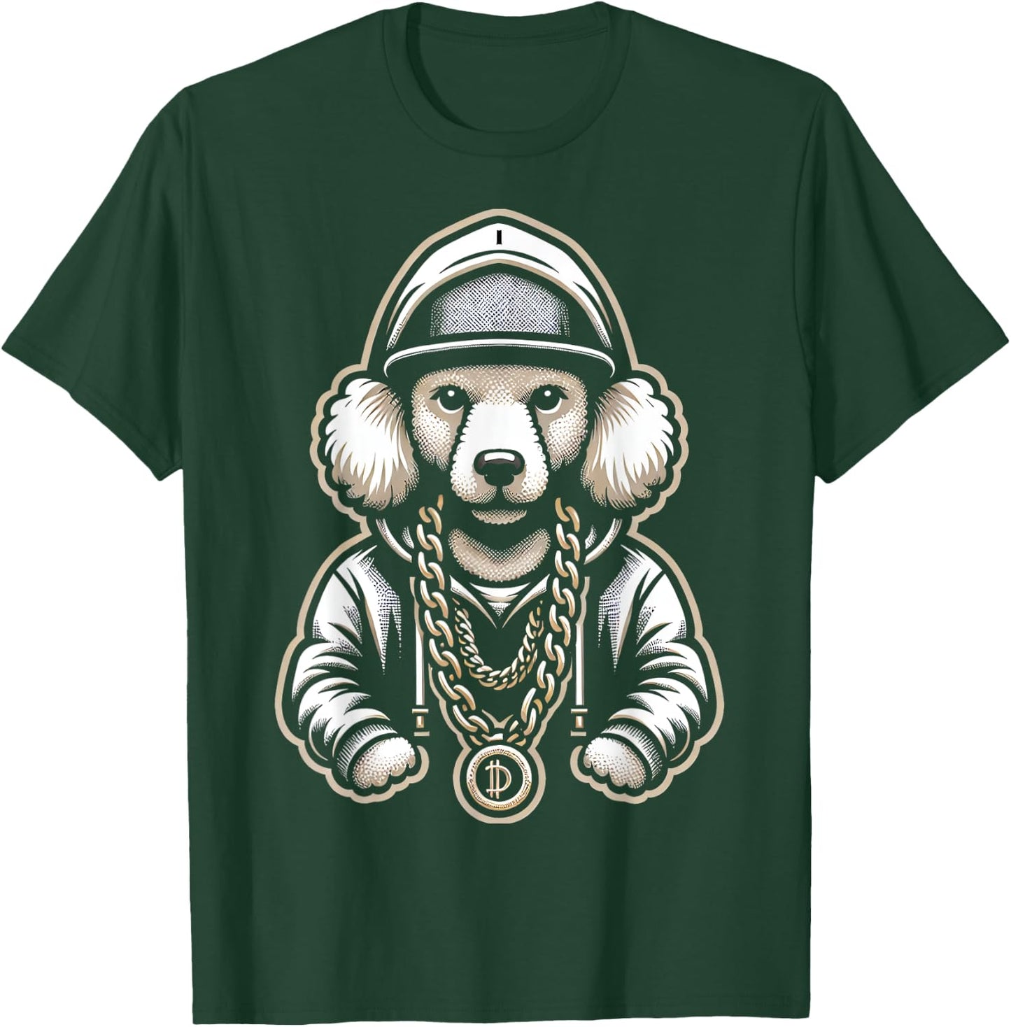 Poodle Gangsta Cool Poodles T-Shirt - T-Shirt | Forest