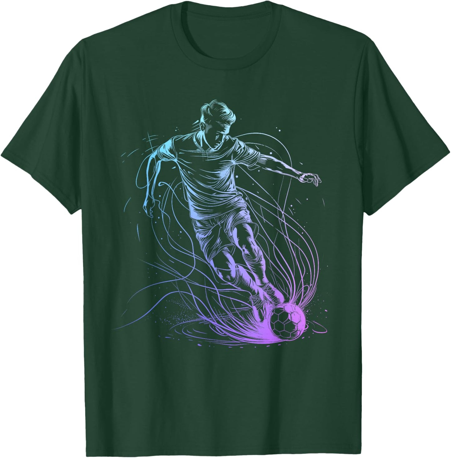 Soccer Player Sports T-Shirt - T-Shirt | Forest