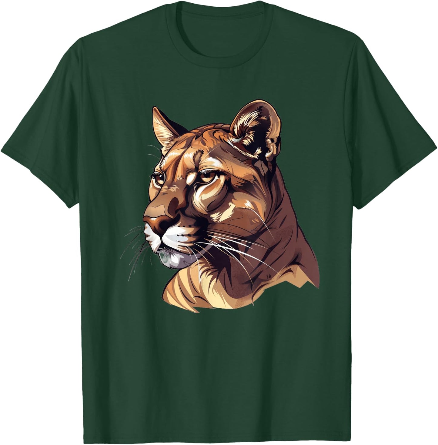 Mountain Lion Caricature T-Shirt - T-Shirt | Forest