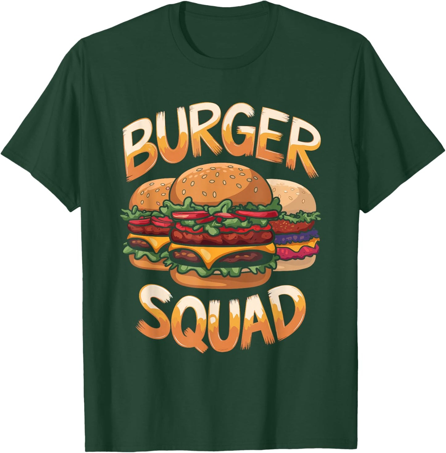 Burger Squad Hamburger Cheeseburger Burgerologists T-Shirt - T-Shirt | Forest