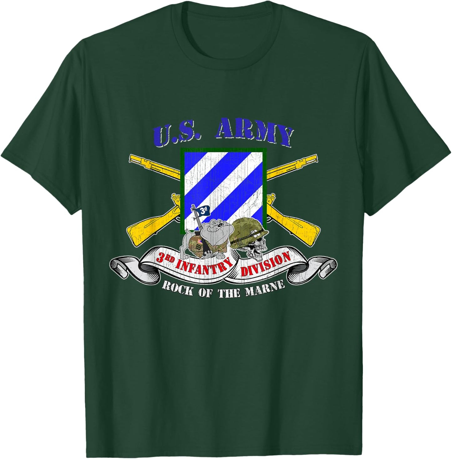 3rd Infantry Division 3rd ID Rock of the Marne Fort Stewart T-Shirt - T-Shirt | Forest