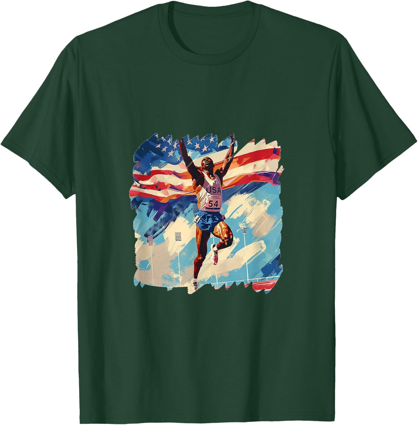 Team USA Olympics Track & Field T-Shirt - T-Shirt | Forest