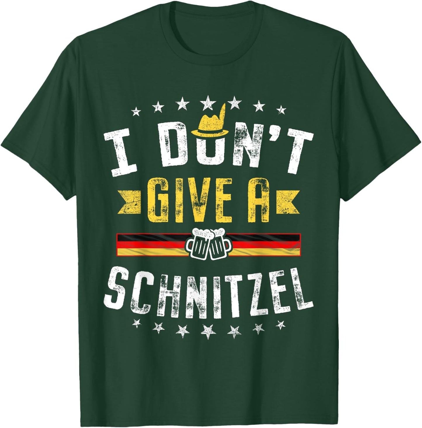 I Don't Give A Schnitzel Funny Lederhosen Gift Oktoberfest T-Shirt - T-Shirt | Forest