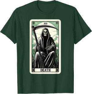 Blackcraft Clothing & Fortune Telling Accessories Tarot Card Death XIII, Satanic Goth Halloween Grim Reaper , Small T-Shirt - T-Shirt | Forest