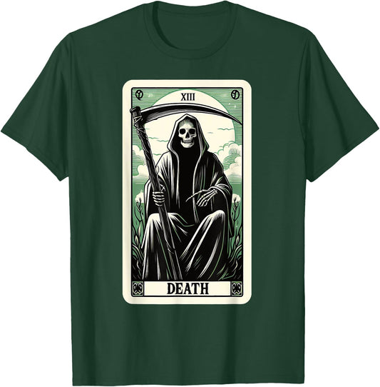 Blackcraft Clothing & Fortune Telling Accessories Tarot Card Death XIII, Satanic Goth Halloween Grim Reaper , Small T-Shirt - T-Shirt | Forest