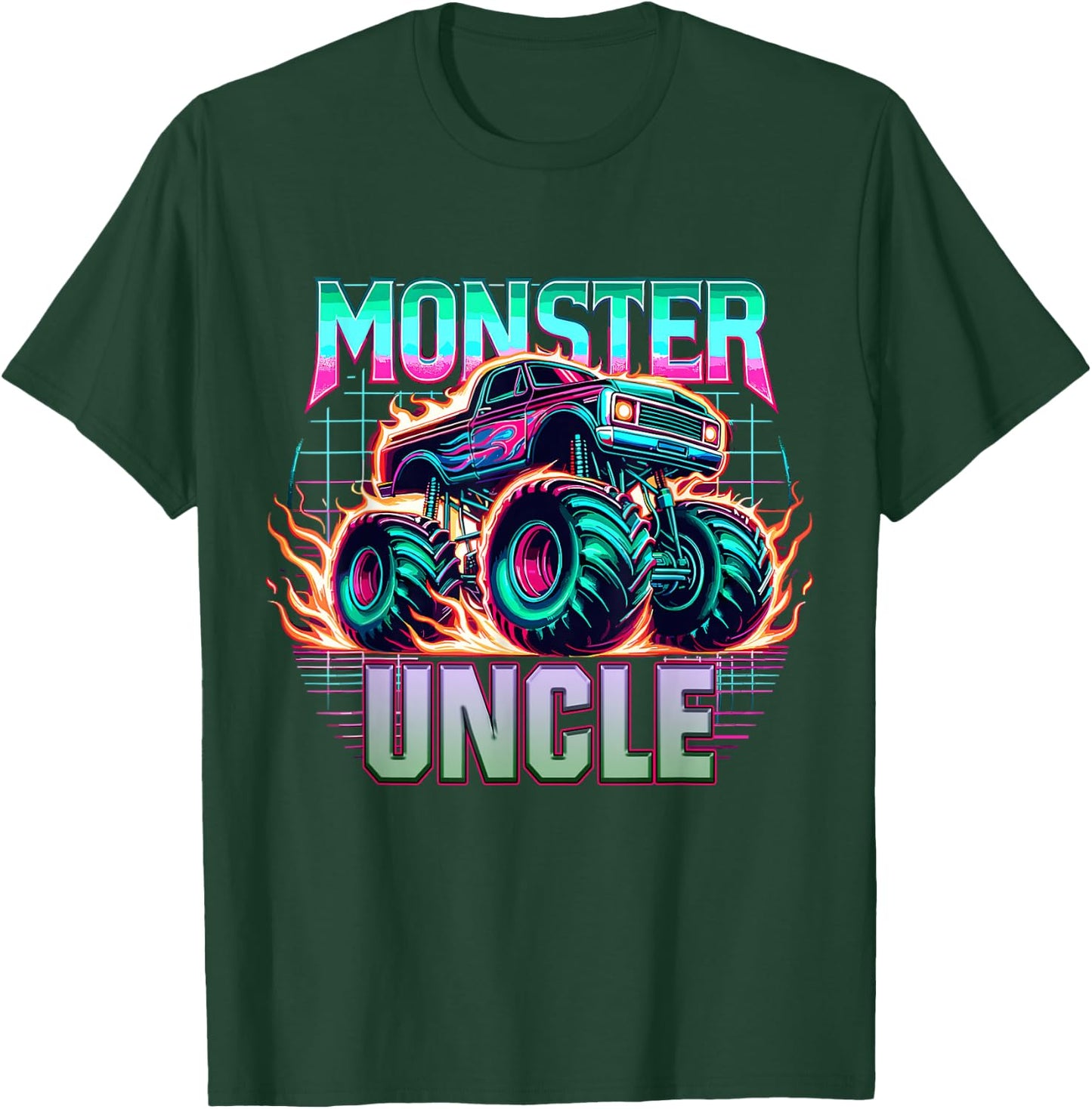 Monster Truck Uncle Monster Truck Are My Jam Truck Lovers T-Shirt - T-Shirt | Forest