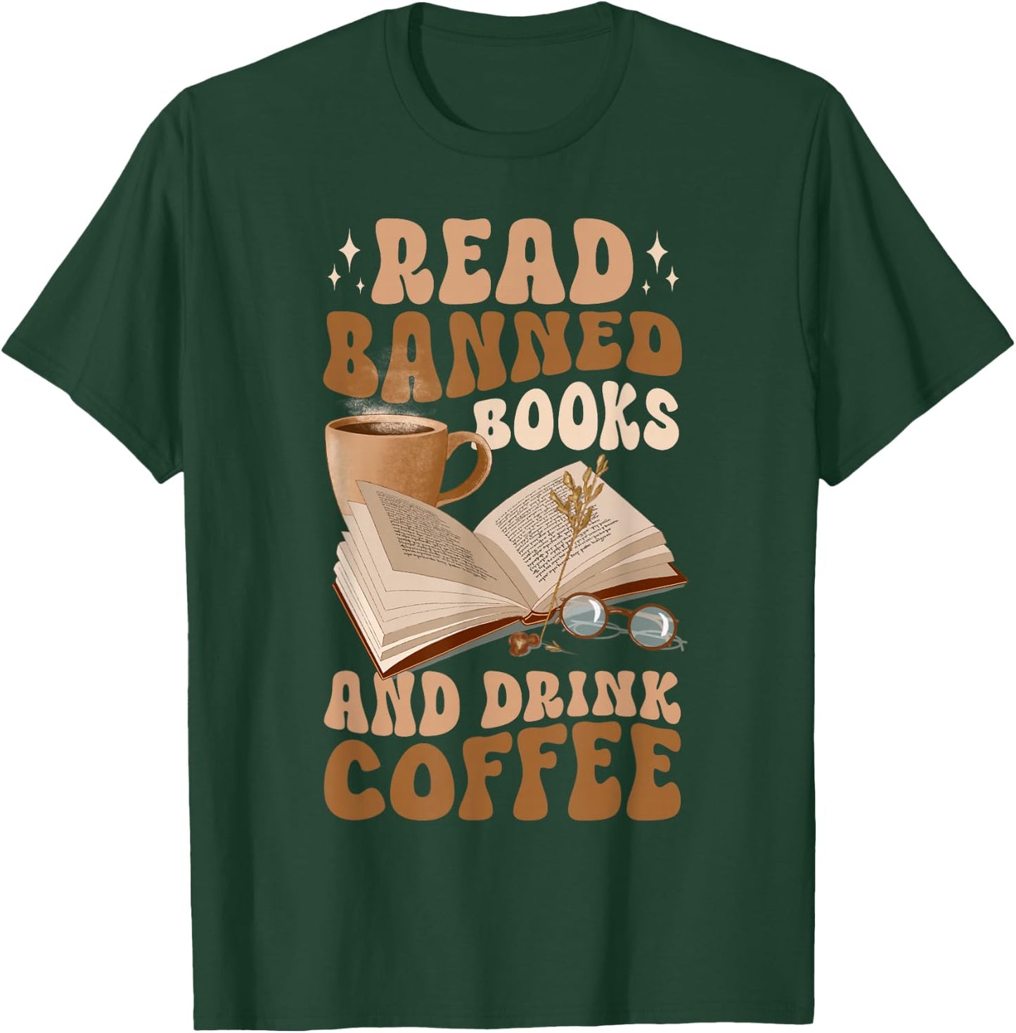 Reading Banned Books Coffee T-Shirt - T-Shirt | Forest
