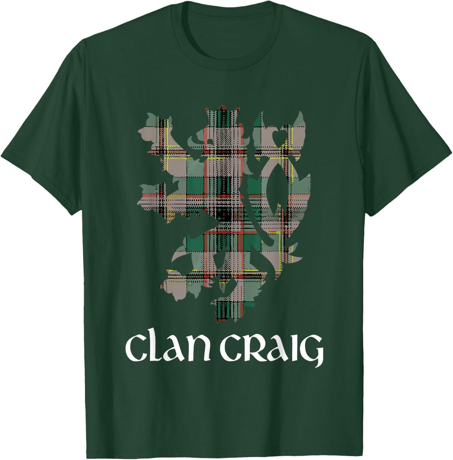 Clan Craig Tartan Scottish Family Name Scotland Pride T-Shirt - T-Shirt | Forest