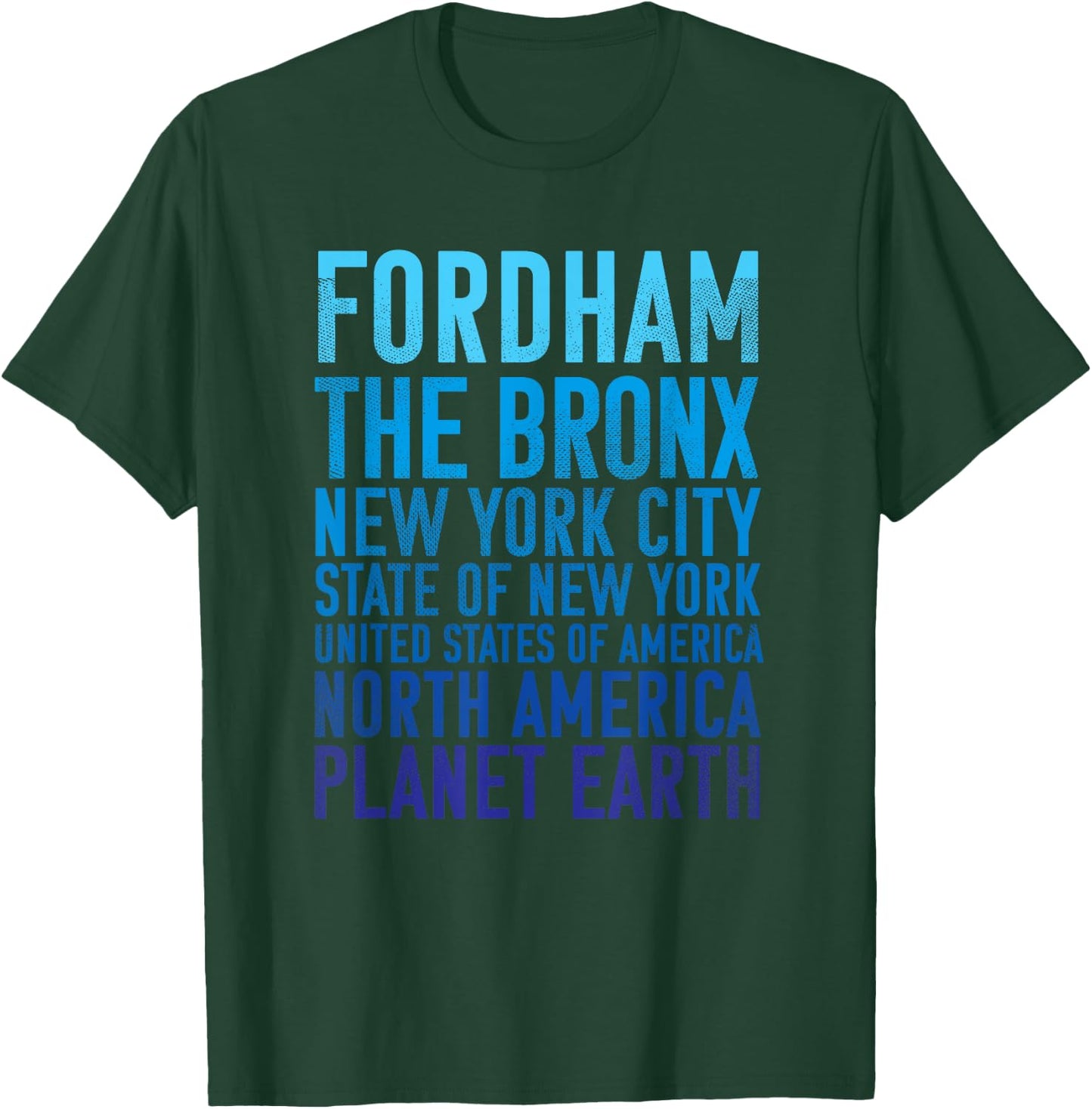 Fordham Shirt : The Bronx New York Planet Earth Bronx T-Shirt - T-Shirt | Forest