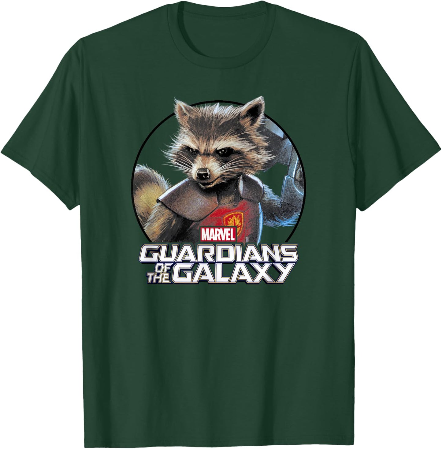 Marvel Guardians of the Galaxy Rocket Raccoon Circle T-Shirt - T-Shirt | Forest