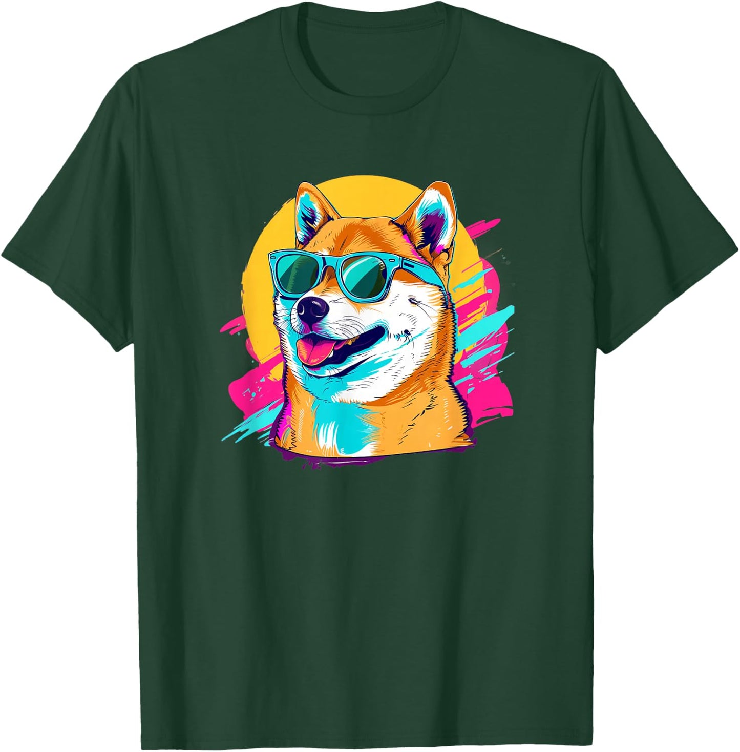Doge Meme Lover Retro Vintage 80s Shiba Inu T-Shirt - T-Shirt | Forest